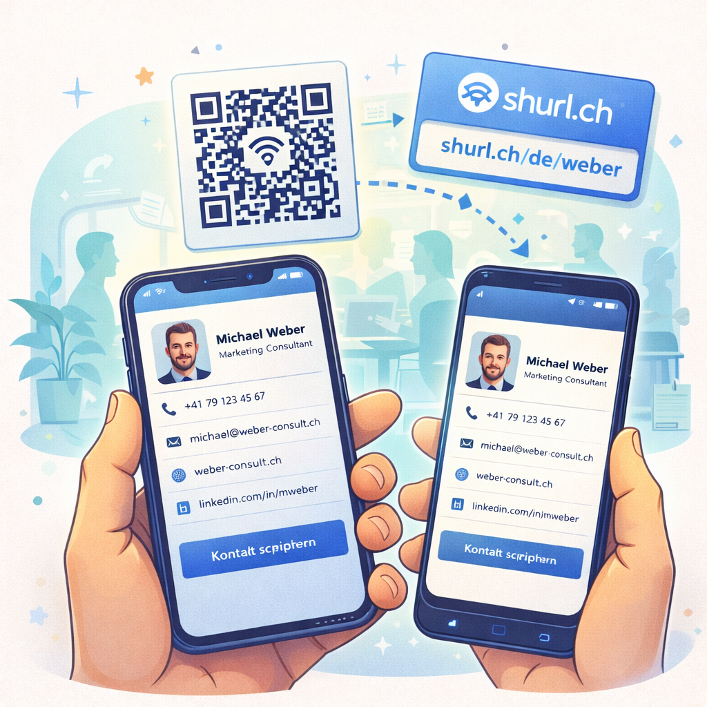Create a VCard – super easy with shurl.ch